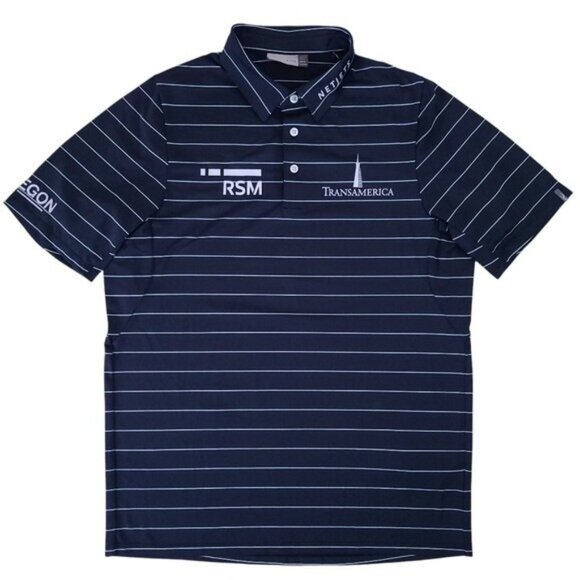 KJUS Zach Johnson Navy Masters Golf Pro Polo Tour Shirt Size S - Picture 1 of 9